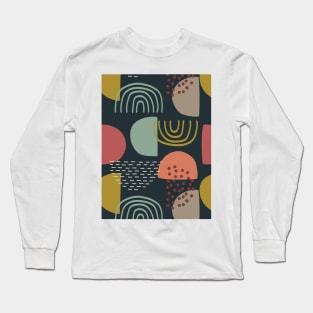 Sunset and Rainbow Pattern Long Sleeve T-Shirt